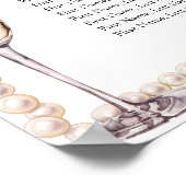 Parels en Prosecco Vrijgezellenfeest Zitplaatskaar Poster (Hoek)