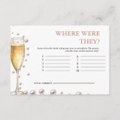 Parels en Prosecco waar waren ze Bridal Game Informatiekaartje (Voorkant)