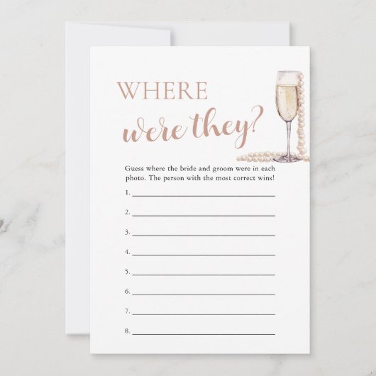 Parels en Prosecco Waar Waren Ze Paar Spel Kaart (Voorkant)