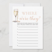 Parels en Prosecco Waar Waren Ze Paar Spel Kaart (Voorkant)