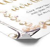 Parels en Prosecco waar waren ze Vrijgezellenfeest Poster (Hoek)