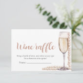 Parels en Prosecco Wijn Raffle Vrijgezellenfeest S Informatiekaartje (Staand voorkant)