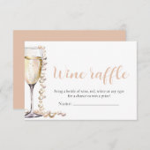 Parels en Prosecco Wijn Raffle Vrijgezellenfeest S Kaart (Voorkant / Achterkant)