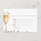 Parels en Prosecco Wisdom & WIshes Vrijgezellenfee Informatiekaartje (Voorkant)