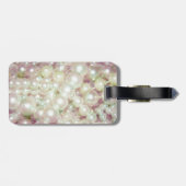 parels en roze maaltijd bagagelabel (Achterkant horizontaal)