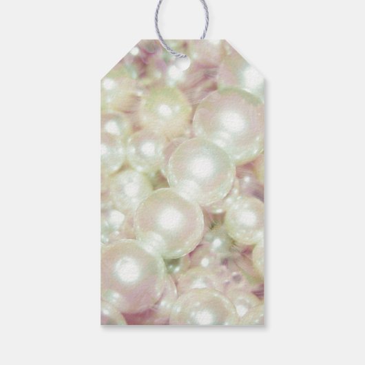 parels en roze maaltijd cadeaulabel (Achterkant)