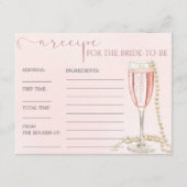 Parels en roze Prosecco Vrijgezellenfeest Recept K Informatiekaartje (Voorkant)