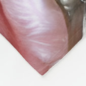  parels en roze rozenpatroon fleece deken (Hoek)