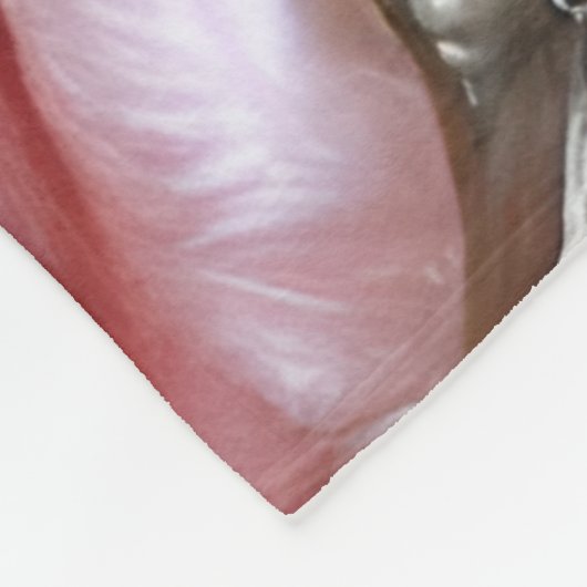 parels en roze rozenpatroon fleece deken (Hoek)