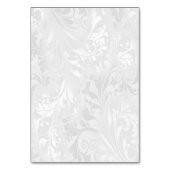 Parels Harten & Rozen Damast Trouwtafel Nummer Kaart (Achterkant)