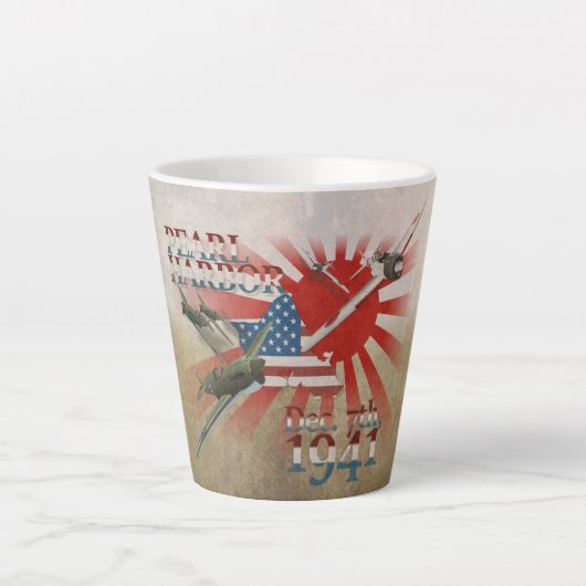 Parels Haven 7 december 1941 Latte mok (Voorkant)