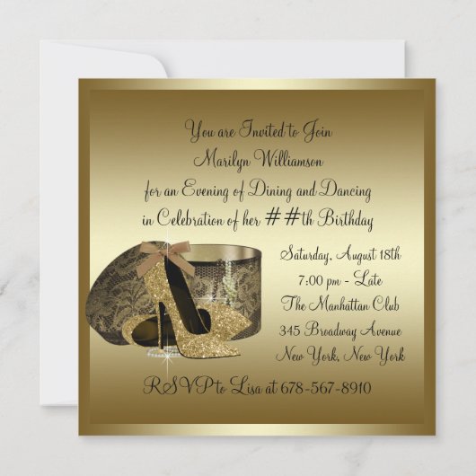 Parels High Heel Schoenen Zwart Goud Vrouwen Verja Kaart (Achterkant)