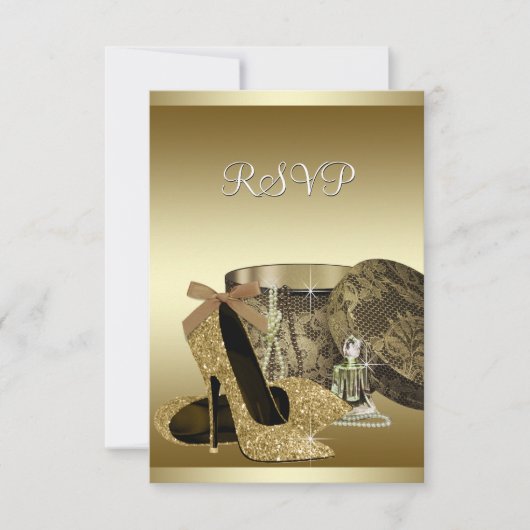 Parels Hoge Hak Schoenen Zwart Goud RSVP (Voorkant)