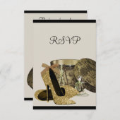 Parels Hoge Hak Schoenen Zwart Goud RSVP (Voorkant / Achterkant)