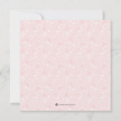 Parels Kant Roze Zwarte Baby Meisje Douche Kaart (Achterkant)