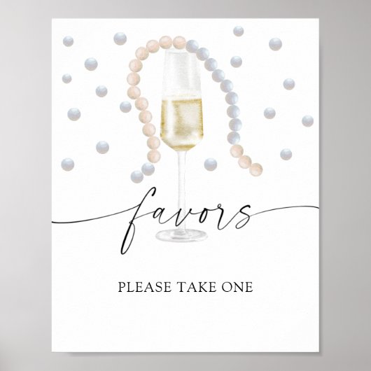 Parels kralen - bruids gunsten neem er een poster (Voorkant)