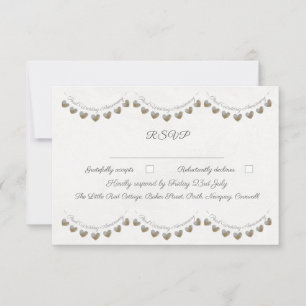 Parels lint 30e trouwjubileum RSVP kaartje