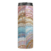 Parels met parelmoer verf Schelpen  Thermosbeker (Achterkant)