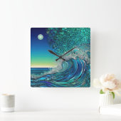 Parels onder het getij – Surreal Seascape Vierkante Klok (Huis)