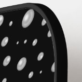 Parels op een Zwarte Achtergrond Pickleball Paddle (Links Detail)