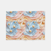 Parels op golven van sereniteit fleece deken (Voorkant (Horizontaal))