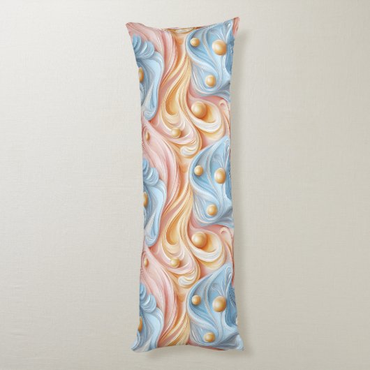 Parels op golven van sereniteit lichaamskussen (Achterkant (Verticaal))