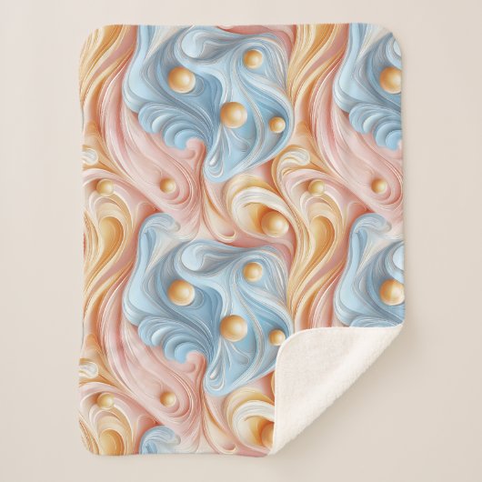Parels op golven van sereniteit sherpa deken (Voorkant)