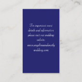 Parels op Indigo Wedding Website Kaart (Achterkant)