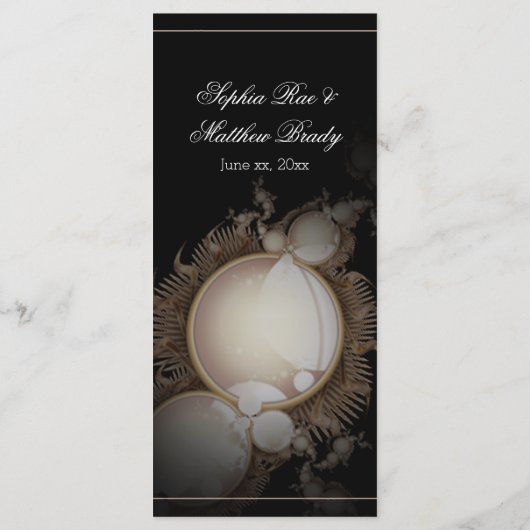  parels op zwart menu (Achterkant)