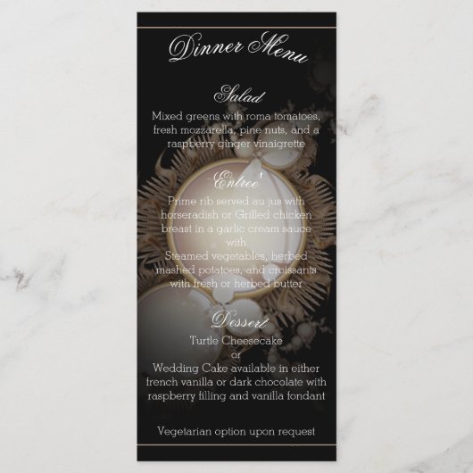  parels op zwart menu (Voorkant)