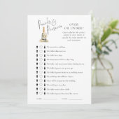 Parels Over of Onder Vrijgezellenfeest Game Kaart (Staand voorkant)