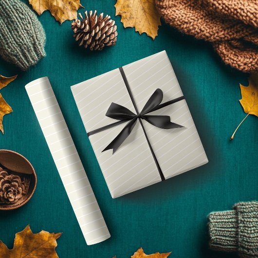 Parels Parel Wit Dune Horizontaal Gestreepte Cadeaupapier