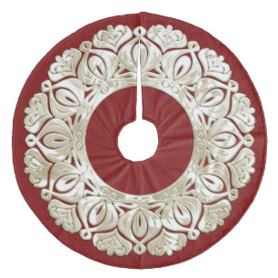 Parels Parelrand met elke kleur Fleece Kerstboom Rok