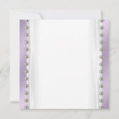 Parels Parels Plum Paarse Quinceanera Kaart (Achterkant)