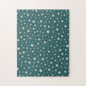 Parels Patroon op Transformatieve Teal Achtergrond Legpuzzel (Verticaal)