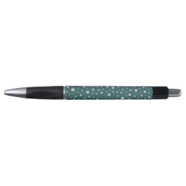 Parels Patroon op Transformatieve Teal Achtergrond Pen