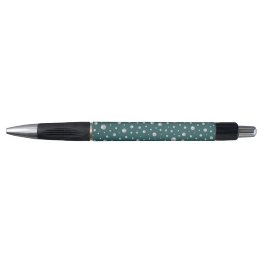 Parels Patroon op Transformatieve Teal Achtergrond Pen (Voorkant)