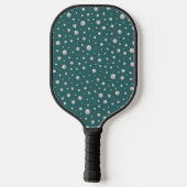 Parels Patroon op Transformatieve Teal Achtergrond Pickleball Paddle (Achterkant)
