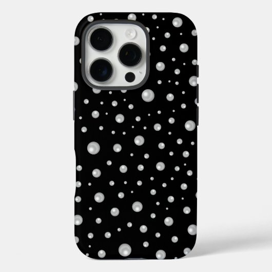 Parels Patroon op Zwarte Achtergrond Case-Mate iPhone Case (Achterkant)