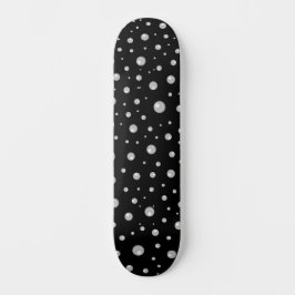 Parels Patroon op Zwarte Achtergrond Persoonlijk Skateboard