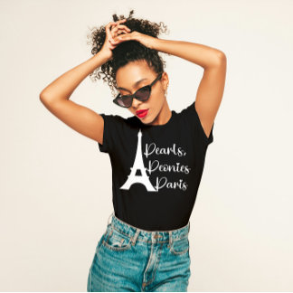 "Parels, pioenen, Parijs" Elegant T-shirt