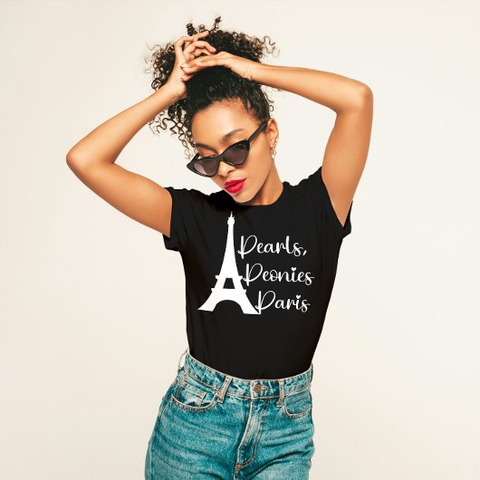 "Parels, pioenen, Parijs" Elegant T-shirt