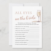 Parels & Prosecco Alle ogen op de bruid spel Kaart (Voorkant)