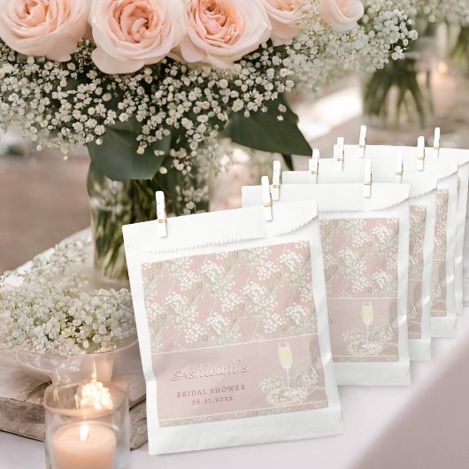 Parels & Prosecco Babys Breath Blush Vrijgezellenf Bedankzakje