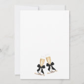 Parels & Prosecco Black Bow Vrijgezellenfeest Kaart (Achterkant)