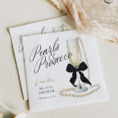 Parels & Prosecco Black Bow Vrijgezellenfeest Servet