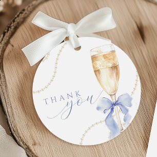 Parels & Prosecco Blauw Vrijgezellenfeest Favoriet Bedankjes Labels