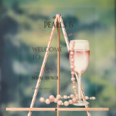 Parels & Prosecco Blush Roze Vrijgezellenfeest Wel Acryl Bord (Neutraal)