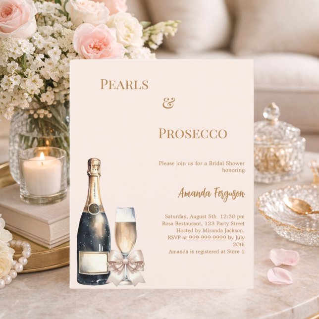 Parels Prosecco blush strikbridges verjaardagsfees (Creator heeft geüpload)