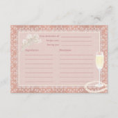 Parels & Prosecco Blush Vrijgezellenfeest Recept Informatiekaartje (Voorkant)